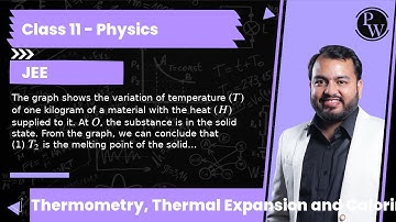 The graph shows the variation of temperature (T) of one kilogram of a material with the heat (H) ...