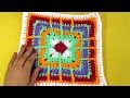 CUADRO TEJIDO A CROCHET PASO A PASO CON PUNTOS EN RELIEVE INTERCALADOS FACIL