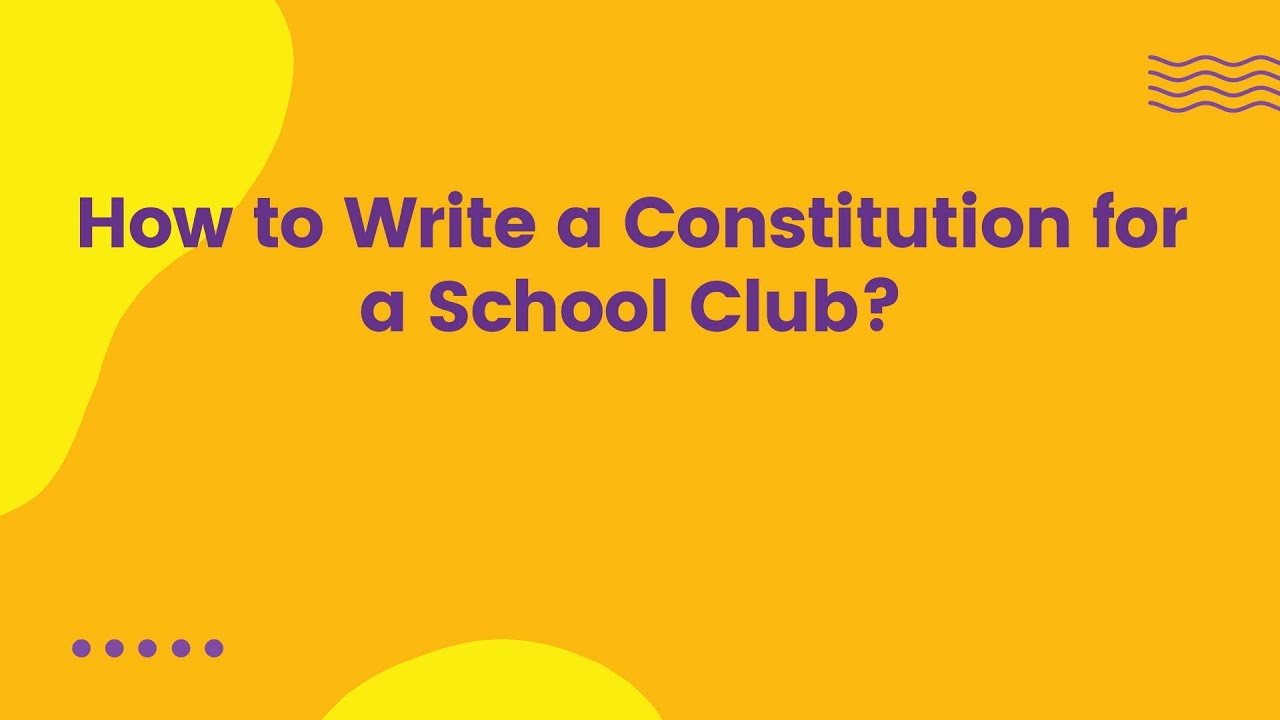 Как написать устав школьного клуба?