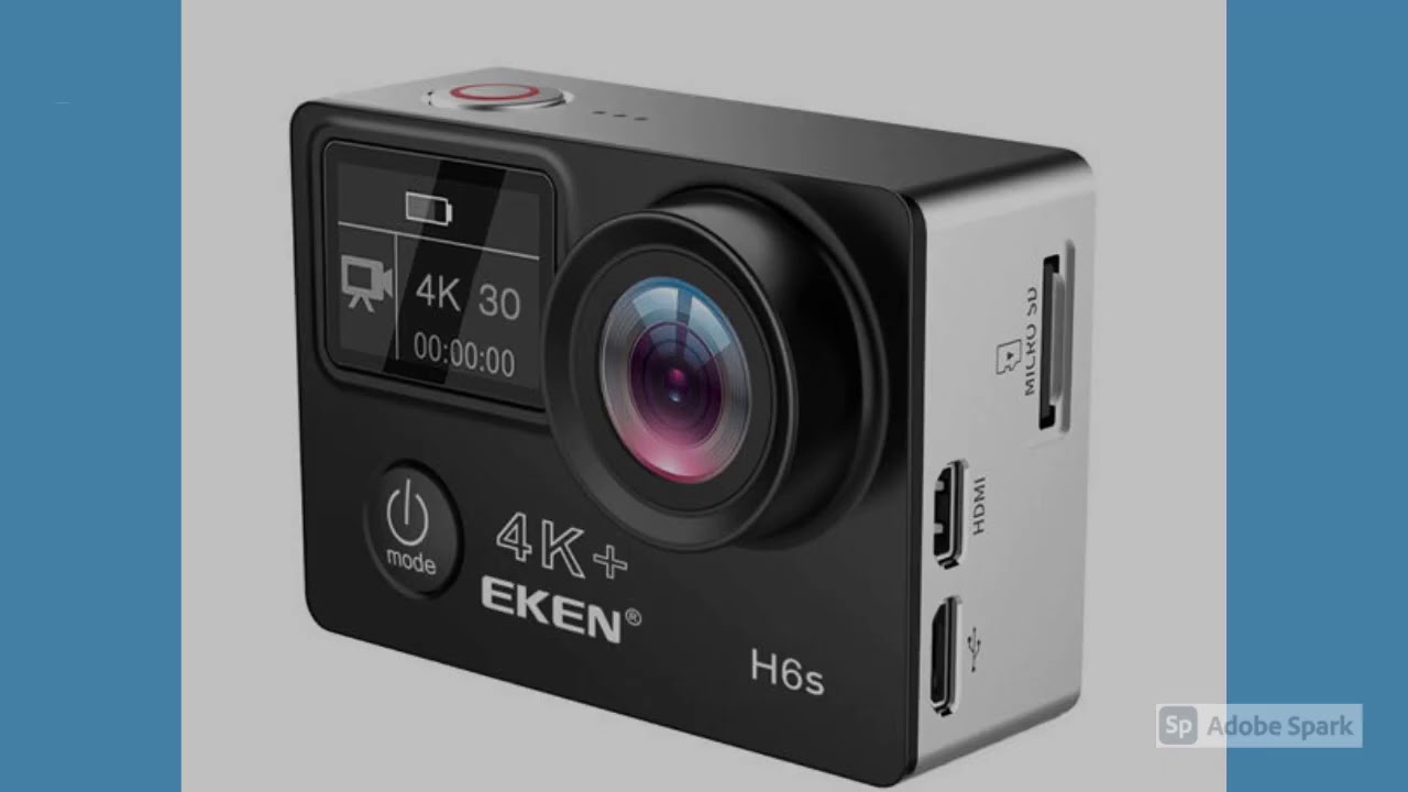 EKEN H6s EIS 4K Wifi Sport Action Camera 170 Degree Wide Angle Fisheye Lens HD OLED Dual Screen