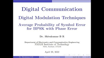 Average Probability of Symbol Error for BPSK with Phase Error