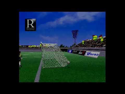 J.League Victory Goal '97 -Intro & Gameplay - Sega Saturn