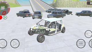 Car crash beamng simulator. Crash test. VAZ crash test simulator. VAZ 2109 VS VAZ 2107 screenshot 5