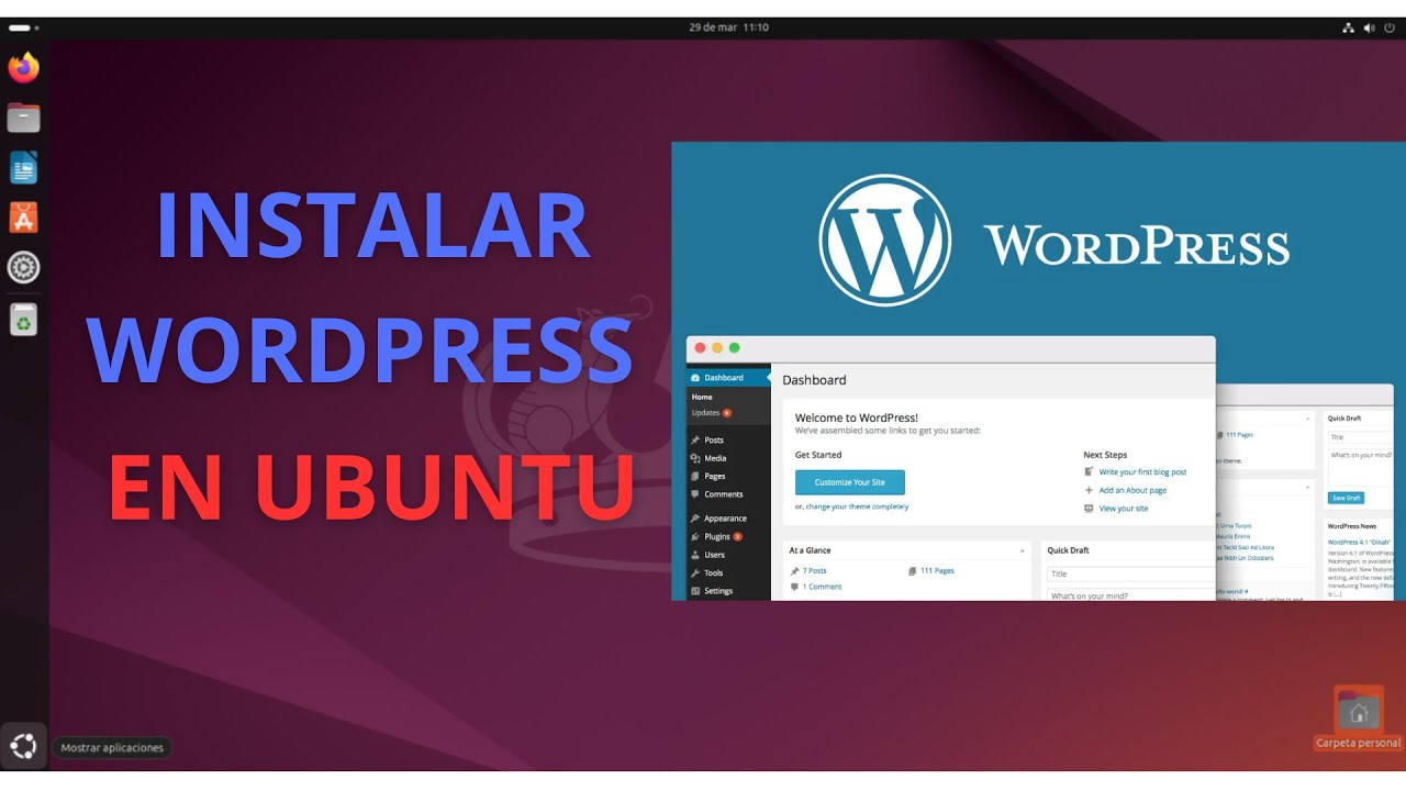 como instalar wordpress en linux - ubuntu | FÁCIL - YouTube