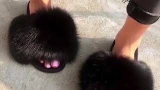 Faux Fur Luxury Slides Slippers
