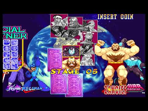 Marvel vs Capcom 1 ( Arcade ) - Megaman / Strider Hiryu Playthrough ( Aug 10, 2017 )