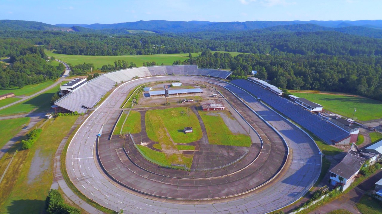 North Wilkesboro Motor Speedway/Ghost Track Aerial Video 4k (3dr Solo