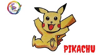Cute Pikachu Drawing | Pikachu drawing for beginners