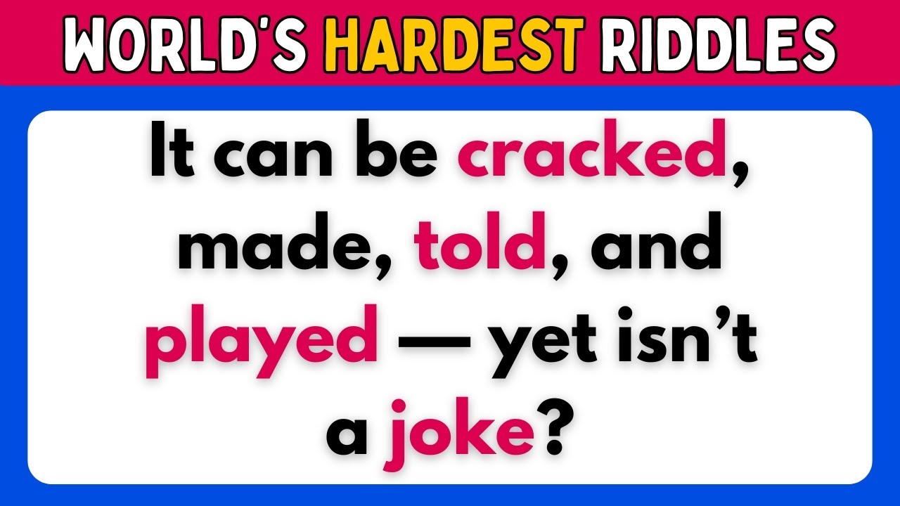World’s Hardest Riddles with Answers – Part 2 | Only True Geniuses Can ...