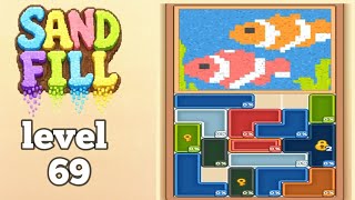 Sand Fill Block Puzzle level 69 gameplay walkthrough solution 