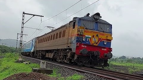 12126 Pragati Express Led By Twin Honking WCAM3 Skips Ghorawadi With Nice Tracksounds