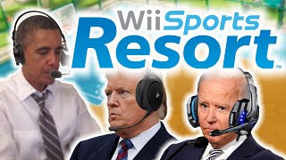 Us Presidents Play Wii Sports Basketball