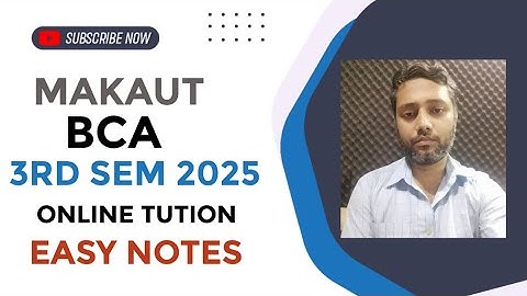 MAKAUT BCA 3RD SEM 2025 ONLINE TUITION | EASY NOTES | CALL @9875642353