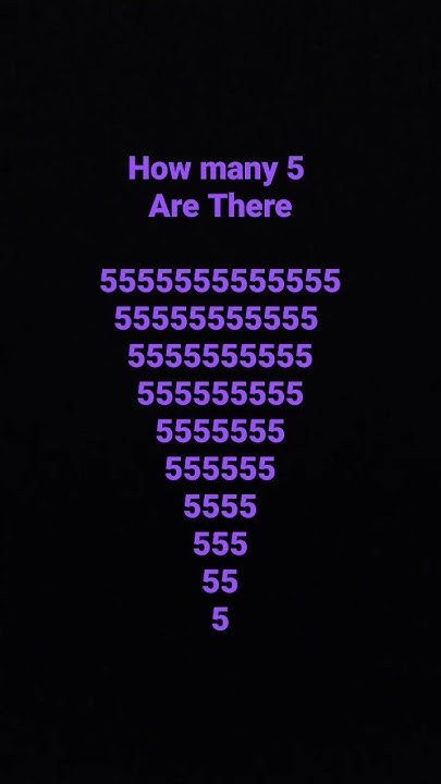 how-many-5-are-there-youtube