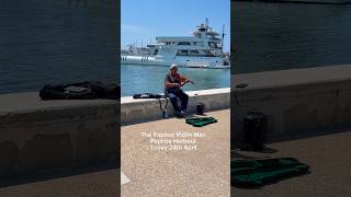 The Paphos Violin Man Paphos Harbour Today 24th April #paphosviolinist #paphoscyprus #paphosharbour