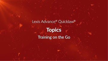 Topics – Lexis Advance Quicklaw