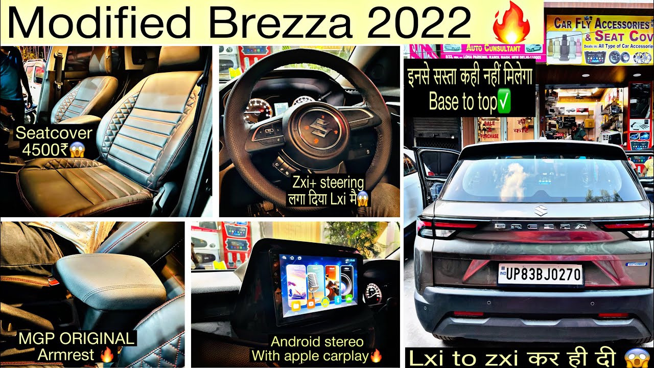 Brezza 2022 modification 🔥 Brezza 2022 Armrest 😱 Brezza 2022 zxi