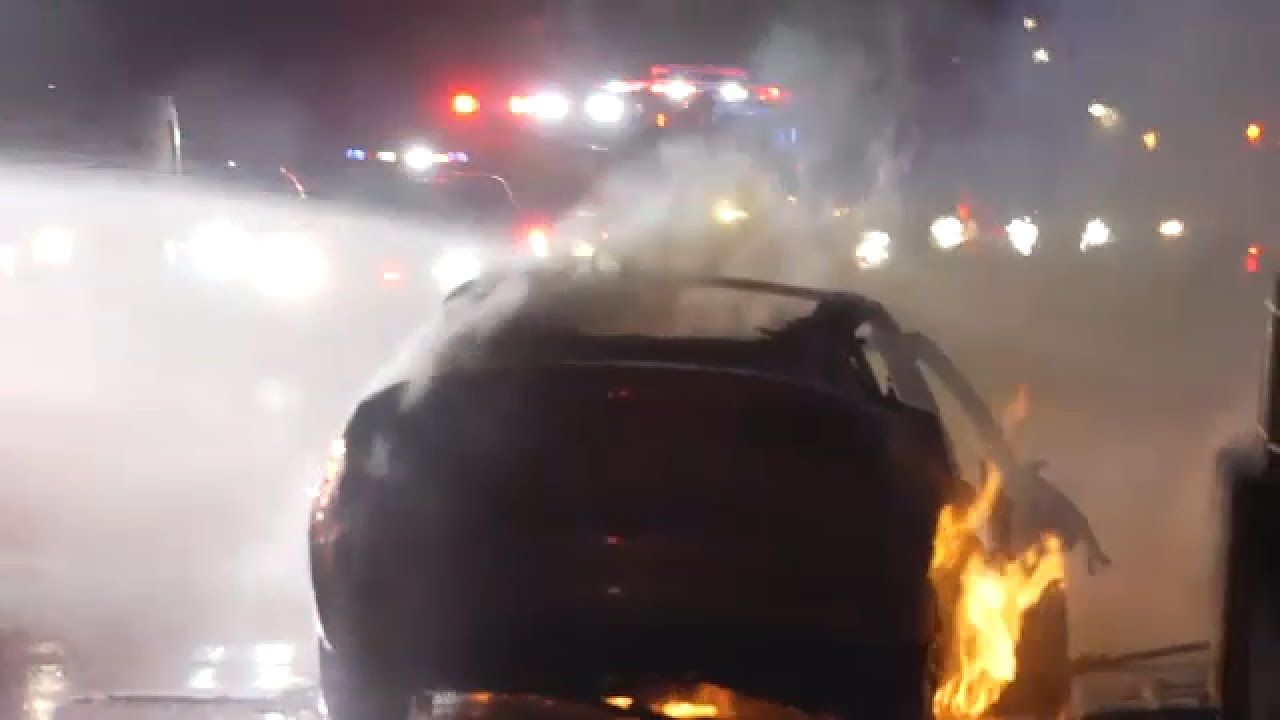 Driver killed, passenger hurt in firey Tesla crash - YouTube