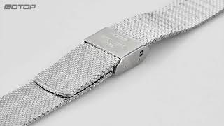 WS074 70 108MM Silver Stainless Steel WatchStrap