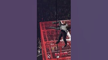 Solo Sikoa throws the referee off hell in a cell #wwe2k25 #wwe #2k25