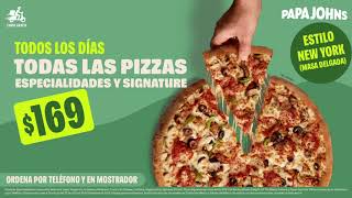 Papa Johns - Pizzas de especialidad por $169 - Ordena en en mostrador / teléfono