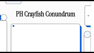PH Crayfish Conundrum (Based on Draft Guideline)
