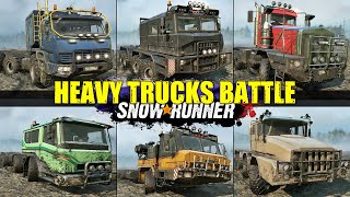 Heavy Trucks Comparison RUSSIA SIDE  SnowRunner truck VS truck