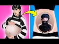 Wednesday addams vs princess peach pregnant funny relatable situations incredible hacks