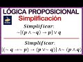 LÓGICA PROPOSICIONAL 07: Simplificación