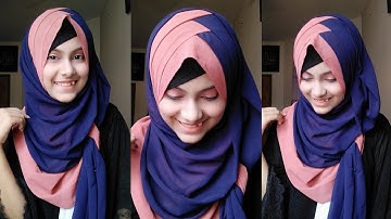 Criss Cross Hijab Tutorial || Easy Criss Cross Hijab tutorial || Noshin Nower ❤