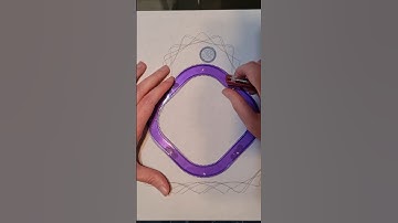 Costume built track gear spirograph,  papaya shaped #spirograph #pattern #math