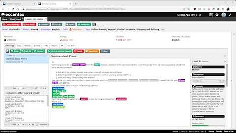 Incoming Email Multi-Language Translation Demo - Eccentex AI Services
