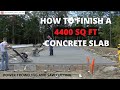 Finishing A 4400 Sq Ft Concrete Slab (Troweling and Saw Cutting)