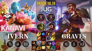 JDG Kanavi Ivern vs Graves Jungle - KR Patch 10.18