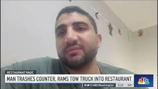 Customer Trashes Counter, Rams Tow Truck Into Maryland Restaurant | NBC4 Washington