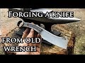 Forging a knife from old wrench