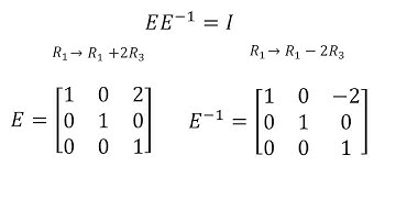 Inversa de una matriz elemental | Álgebra lineal