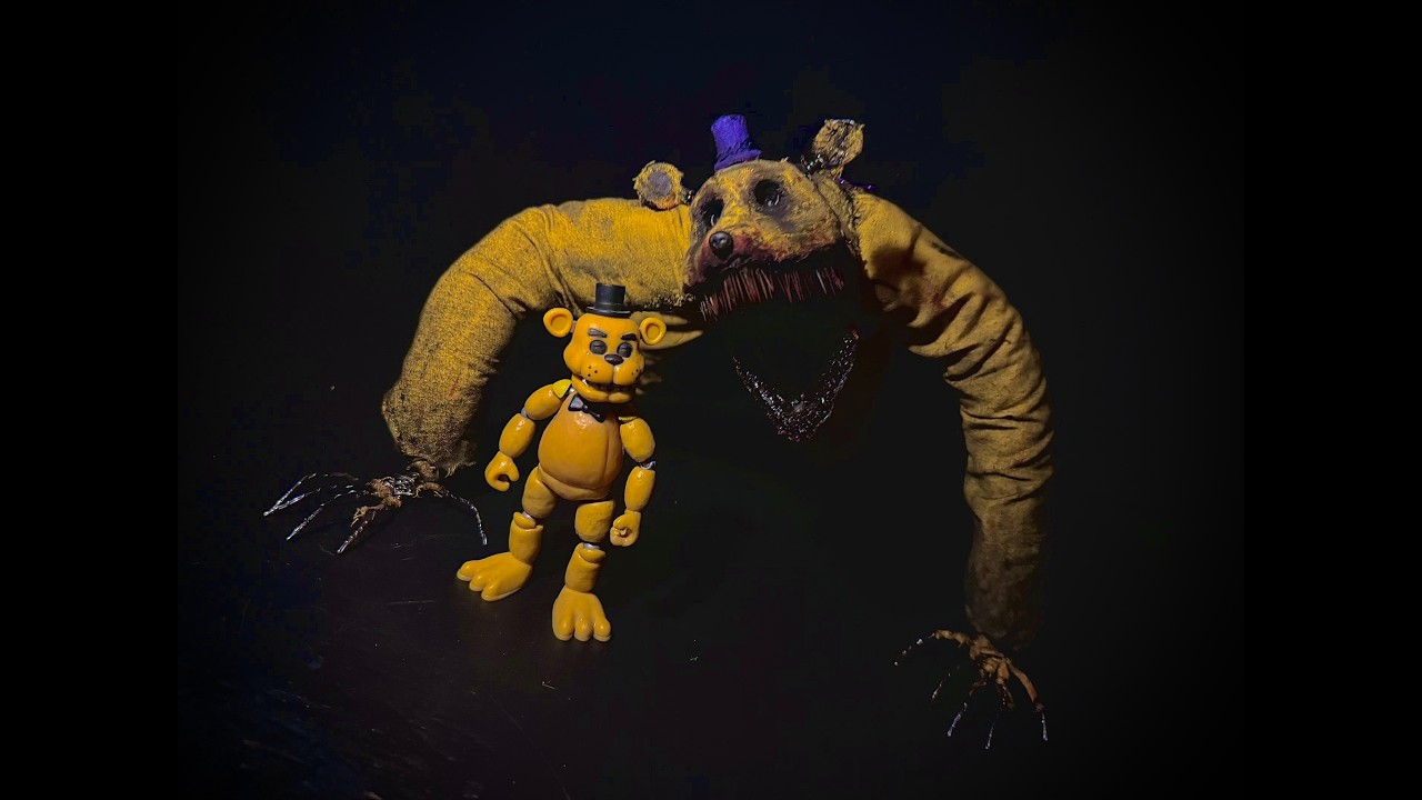MAKING THE CORRUPTED GOLDEN FREDDY STOP MOTION PUPPET YOU HAVE BEEN ...