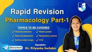 Rapid Revision Pharmacology (Part1) Live By Dr. Priyanka Sachdev : FMGE and NEET PG