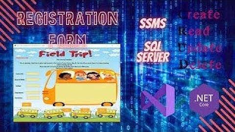 Desktop CRUD Application in C# with SQL Server Registration Form part 2