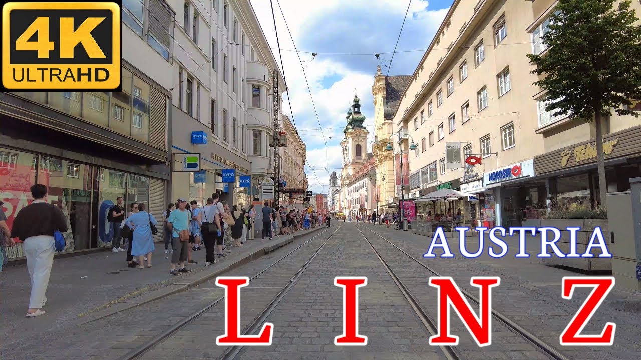Linz, Austria || July Walking Tour 4K UHD - YouTube