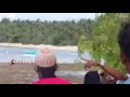 balap sampan di pantai gelora/race boat gelora island