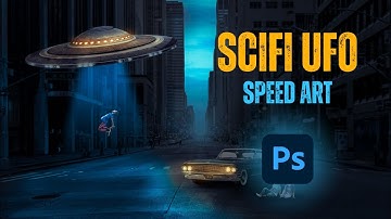 Scifi ufo photo manipulation/Photoshop speed art