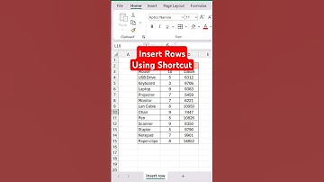 How to Insert Rows in Excel Using Shortcut | Excel Tips for Beginners | #shorts