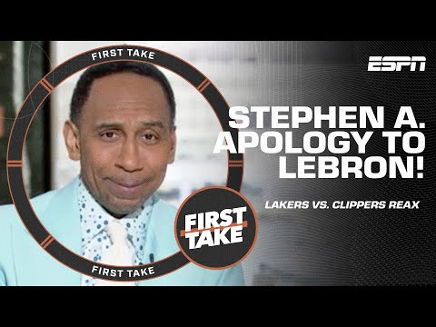 Stephen A. APOLOGIZES to LeBron James 'He was SENSATIONAL!' in win over Clippers | First Take