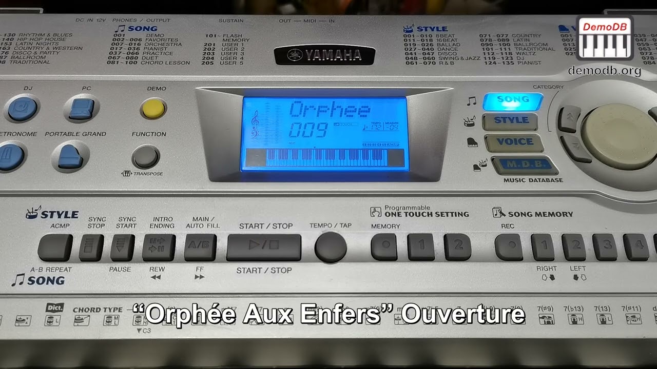 YAMAHA PSR-290 All Demo Songs - YouTube
