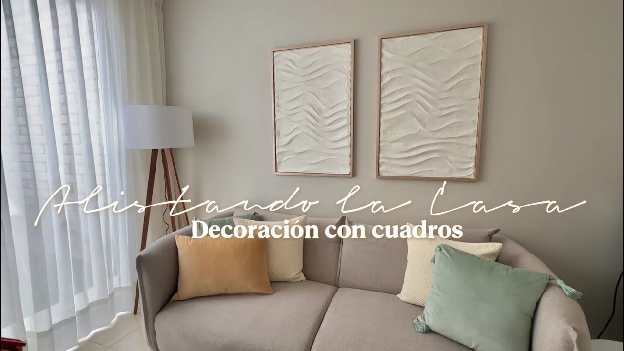 Decoración con CUADROS TEXTURIZADOS | Transformé uno CON PINTURA | Alistando la Casa