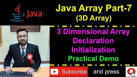 Java Array Part-7 (3 Dimensional Array - Declaration, Initialization - Practical Demo)