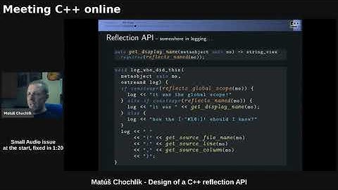 Design of a C++ reflection API - Matúš Chochlík - Meeting C++ online