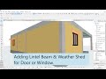 215 adding lintel beam  weather shed for door or window